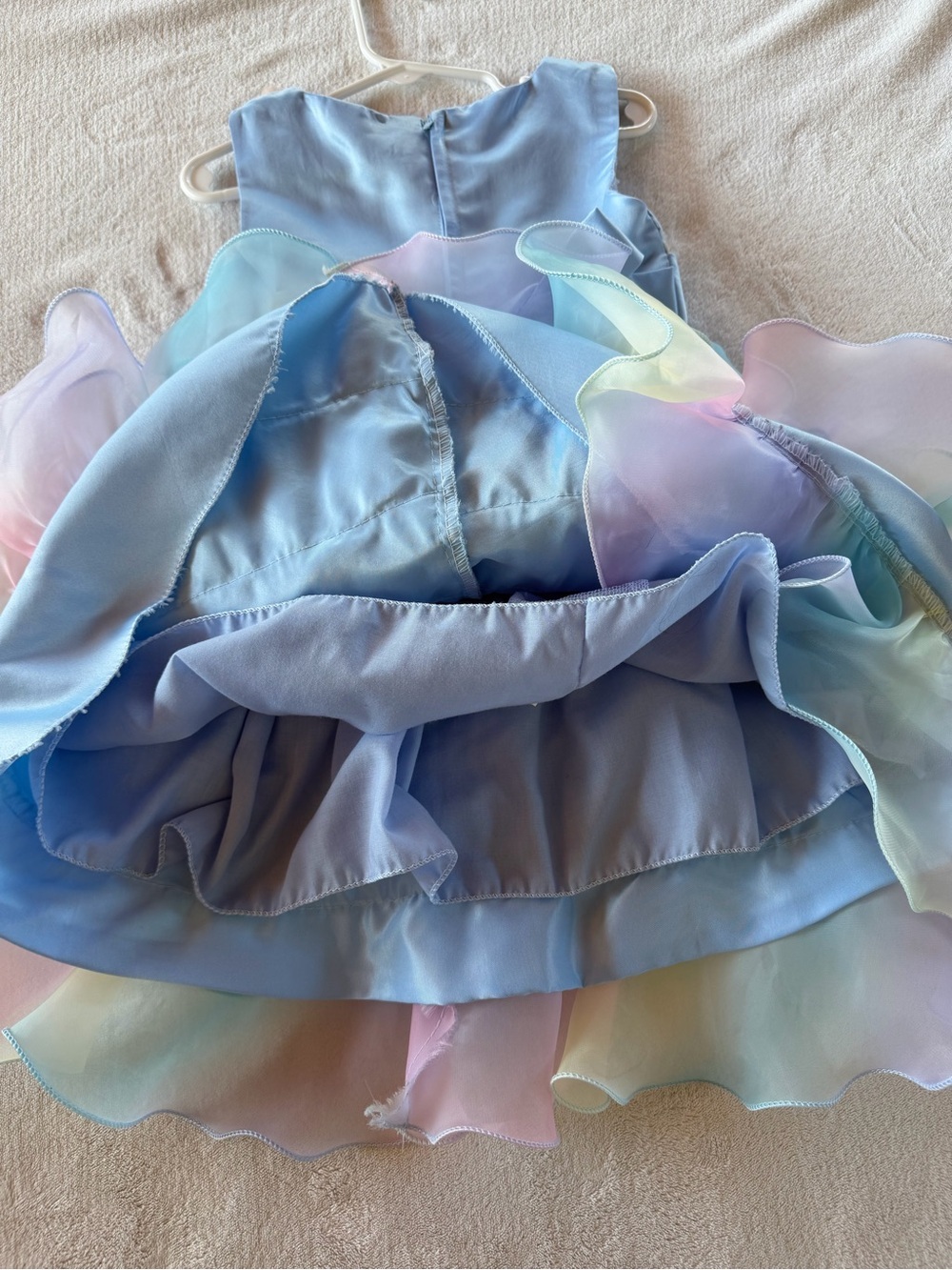 SHEIN Pastel Ruffle Bow Party Dress for Girls - Blue, Pink, Lavender Size 110 4T - Picture 7 of 11